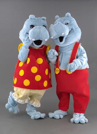 Kostüm Hippo- Pärchen