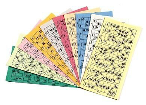 Bingo-Tickets 1 Block mit 750 Bingotickets